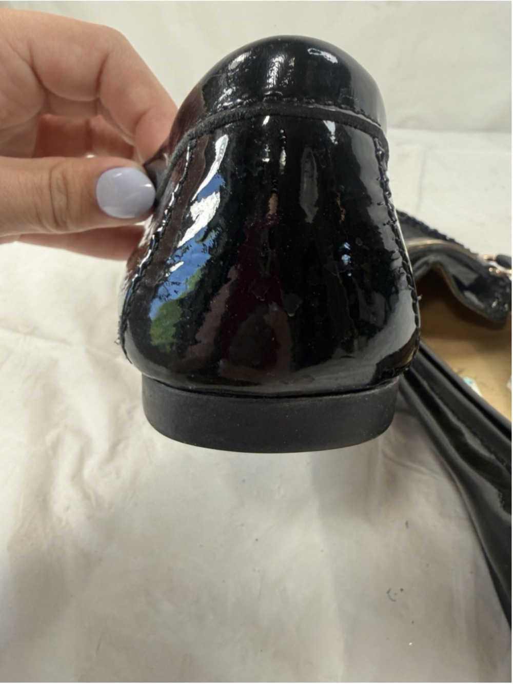 Vintage Coach FAYE 1941 Black patent Loafers size 7 B - Picture 13 of 14